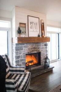 fireplace mantel