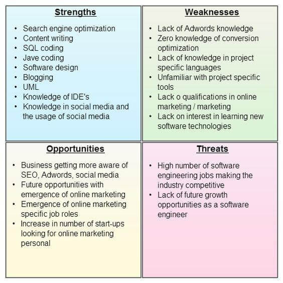 student personal swot analysis essay