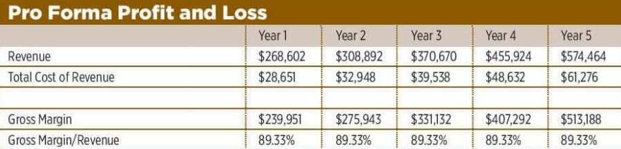 profit and loss statement of coffee shop business plan samples