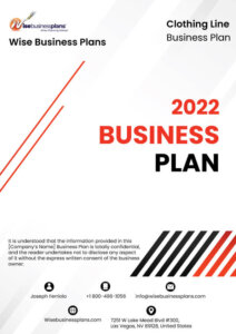 business plan front page example