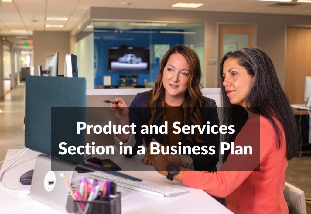 how to write the business plan products and services section