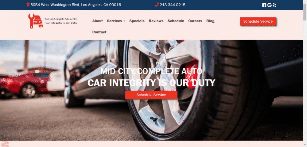 AutoMidCity Business Website made with WordPress Business Website Builder