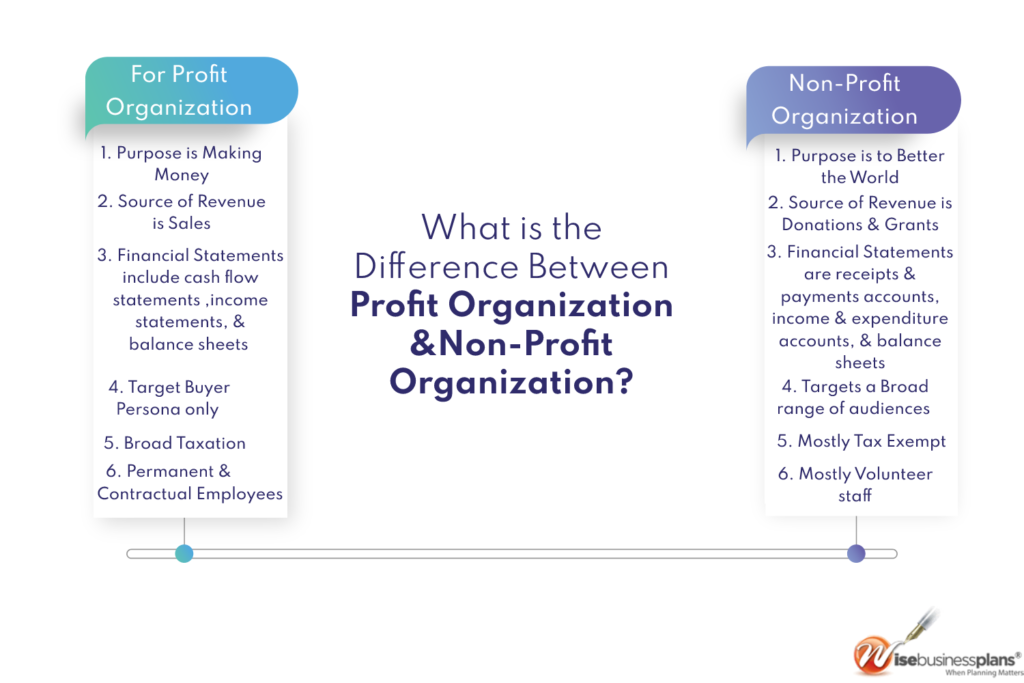 What is the Difference Between for Profit and Non Profit Organization