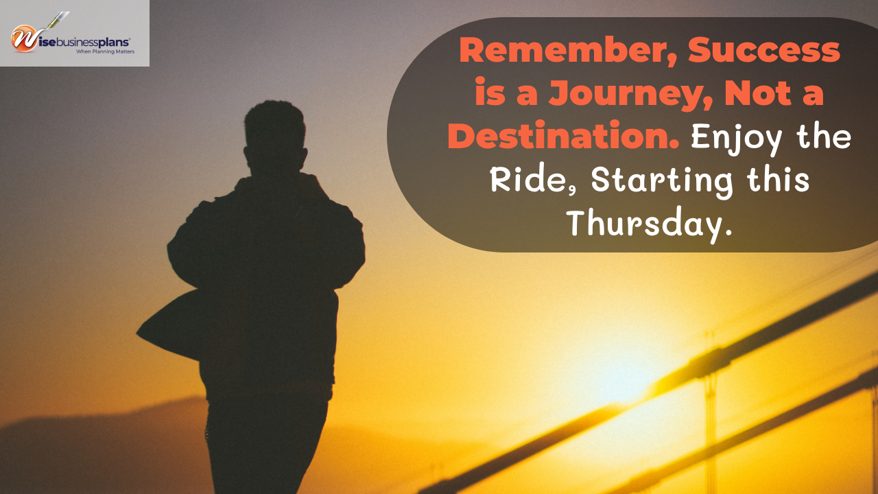 Remember success is a journey not a destination enjoy the ride starting this thursday