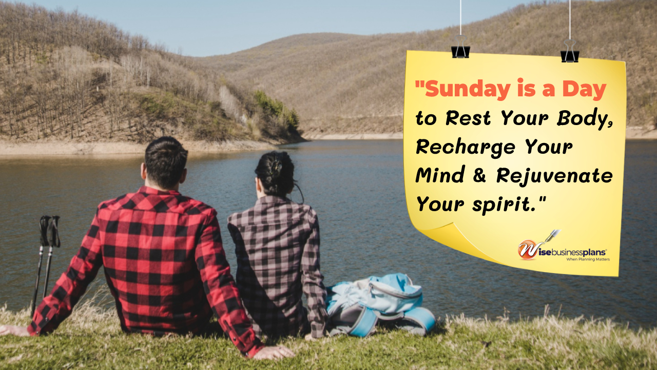 Sunday is a day to rest your body recharge your mind & rejuvenate your spirit