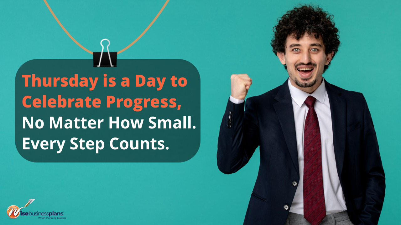Thursday is a day to celebrate progress no matter how small every step counts