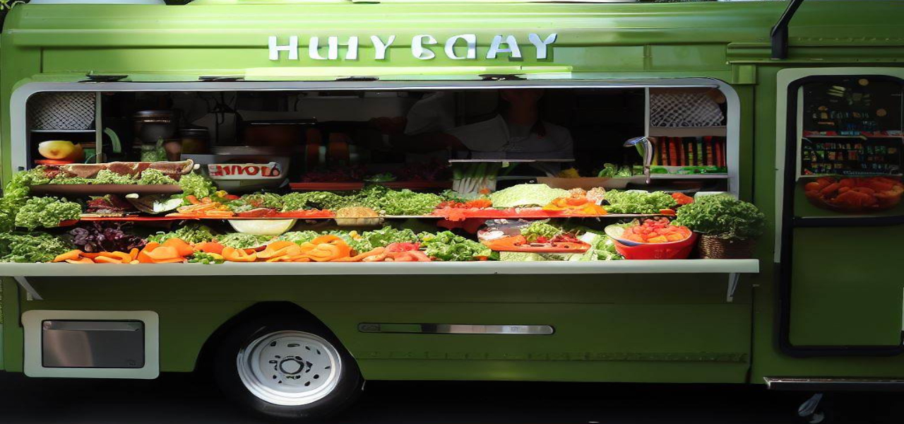 Healthy salad bar truck
