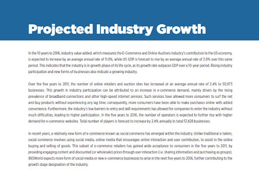 Projected Industry Growth