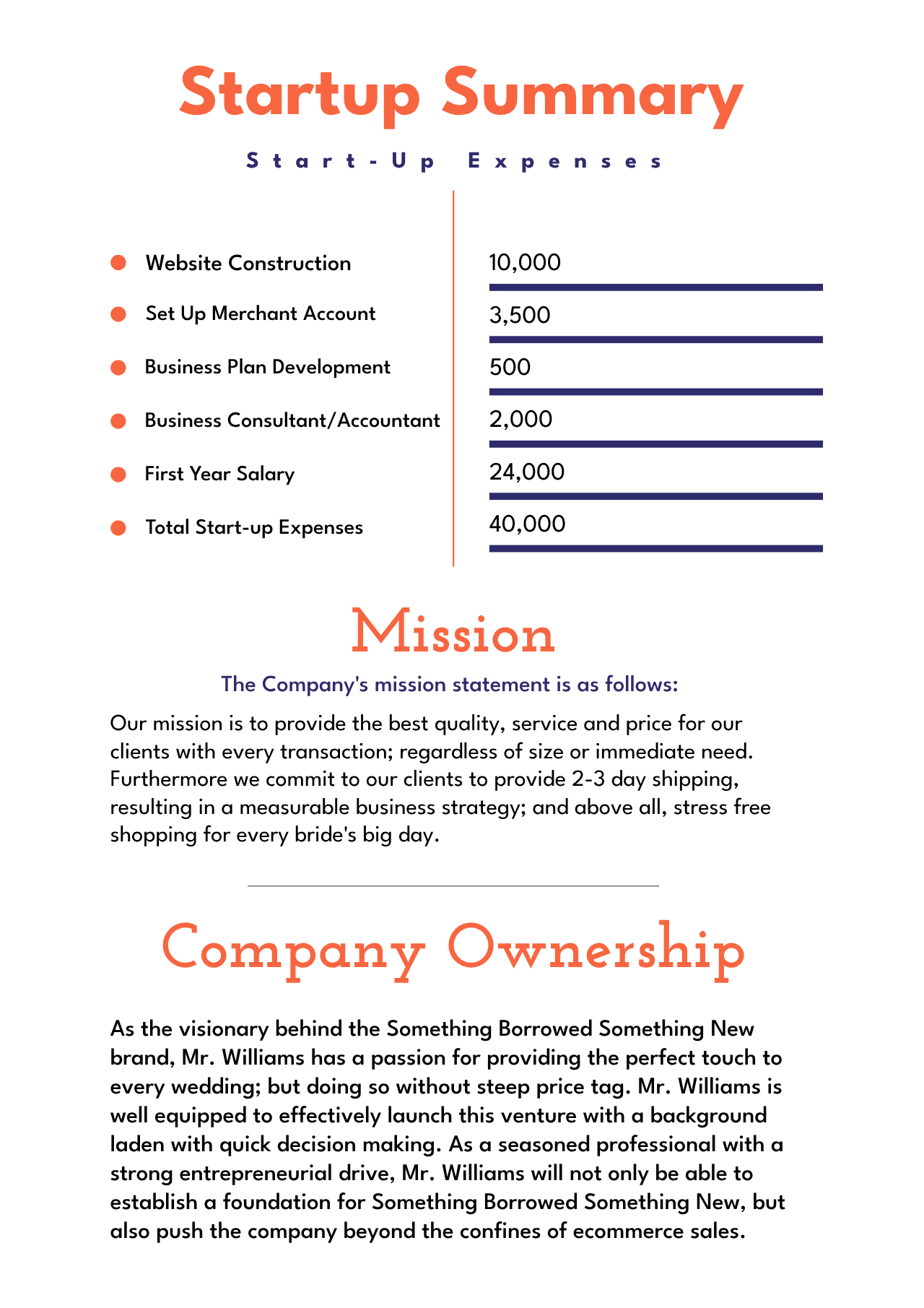 Overview Example of Ecommerce Company