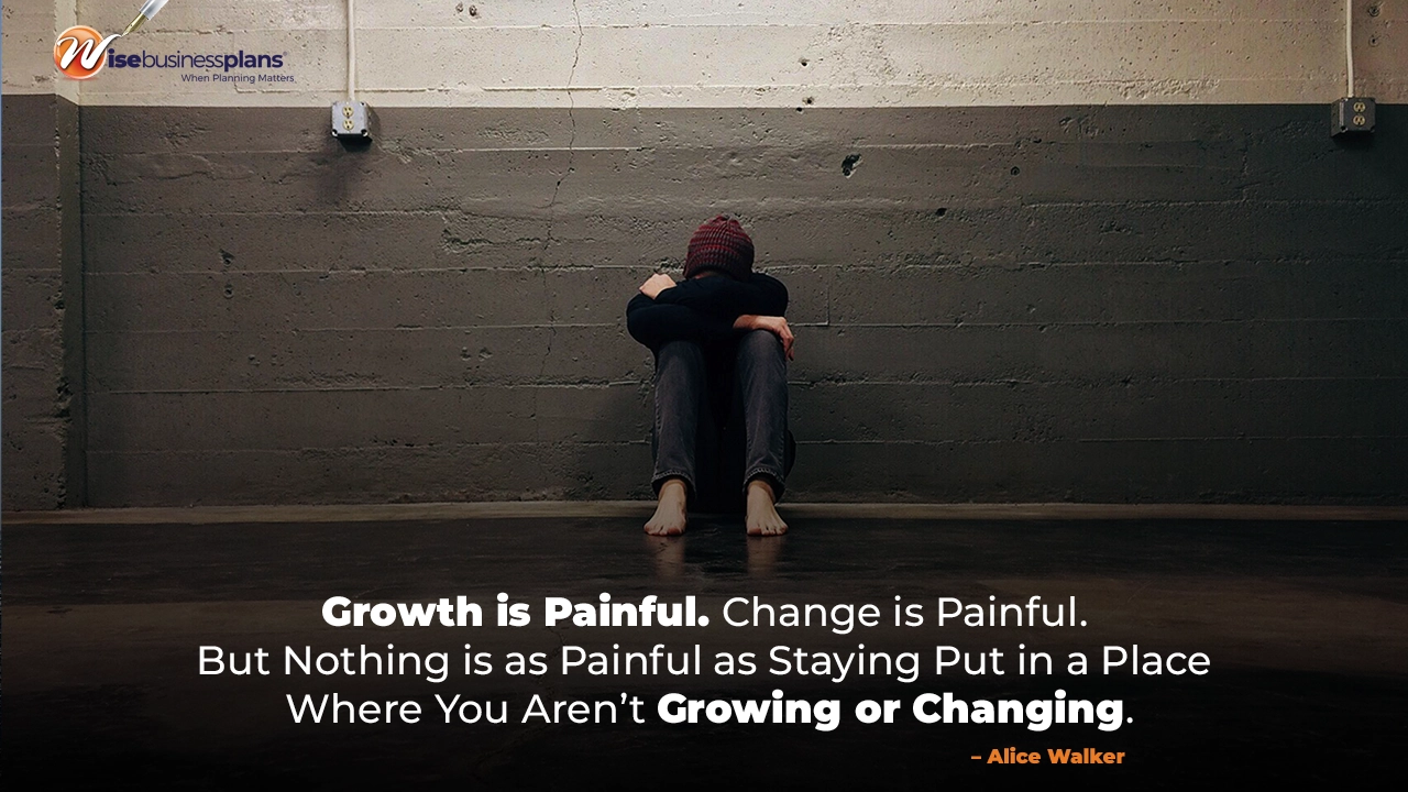 Growth is painful. Change is painful. But nothing is as painful as staying put in a place where you aren't growing or changing. January Motivational Quotes