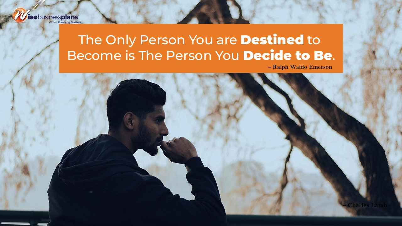 The only person you are destined to become is the person you decide to be. January motivational quotes