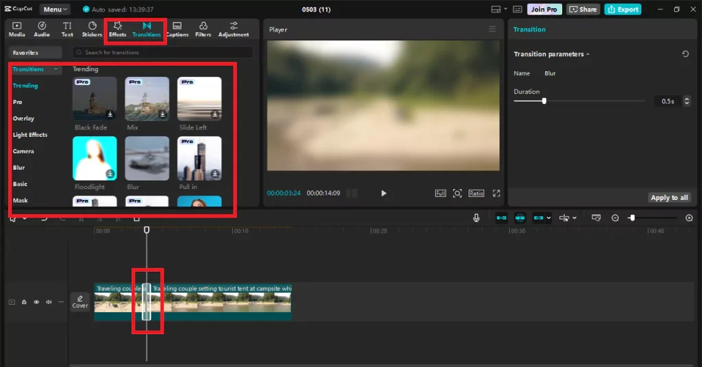Step 3. Add Transitions and Effects