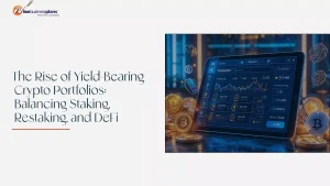 yield-bearing crypto portfolios with staking DeFi and passive income growth chart