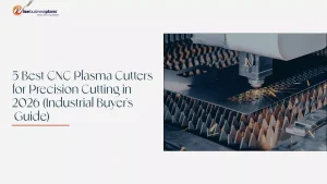 CNC plasma cutter machine performing precision metal cutting in industrial workshop